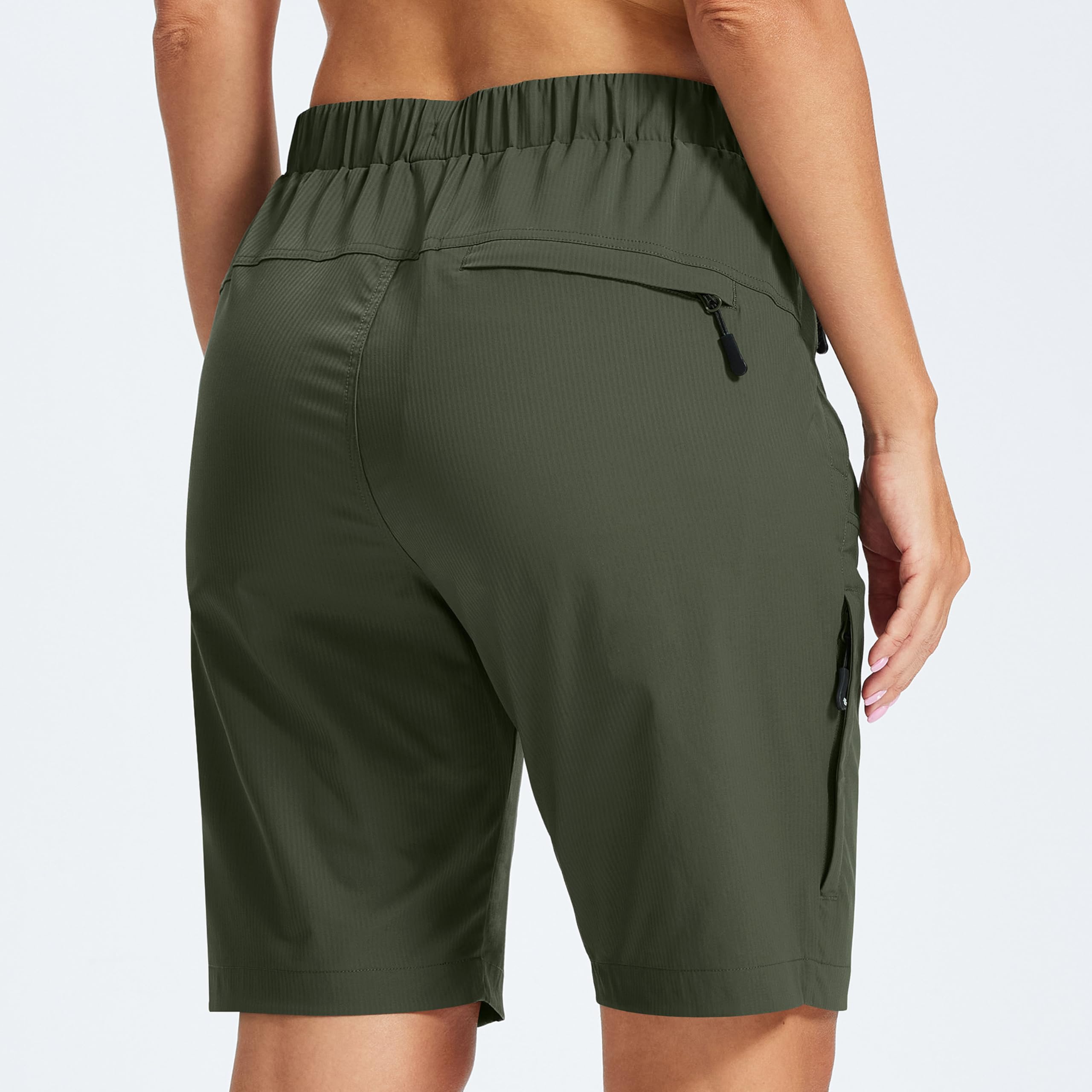 MoFiz Short Cargo Femme Short Bermuda Golf Léger Sèche-Rapide Shorts de Randonnée Course Voyage Sport avec 5 Poches