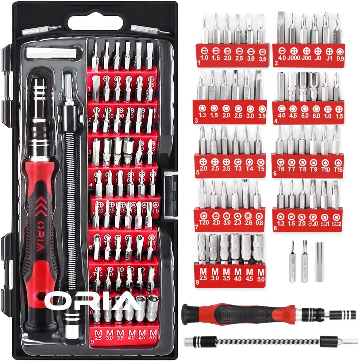 Precision Screwdriver Kit, 60 in 1 with 56 Bits Screwdriver Set, Magnetic Driver Kit with Flexible Shaft, Extension Rod for Mobile Phone, Smartphone, Game Console, Tablet, PC, Yellow: Home Improvement