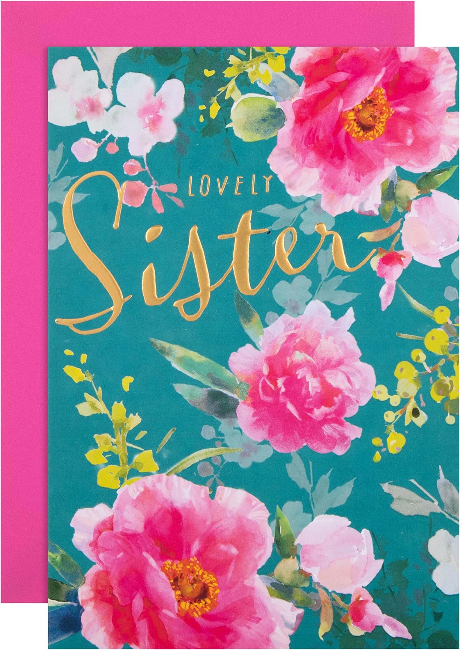 Hallmark Birthday Card for Sister Classic Floral Design