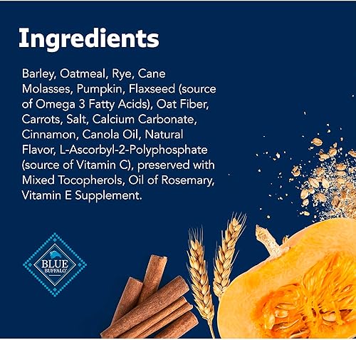 Miniatura 5 de Blue Buffalo Health Bars Crunchy Dog Biscuits, Oven-Baked with Natural Ingredients, Pumpkin & Cinnamon, 16-oz Bag