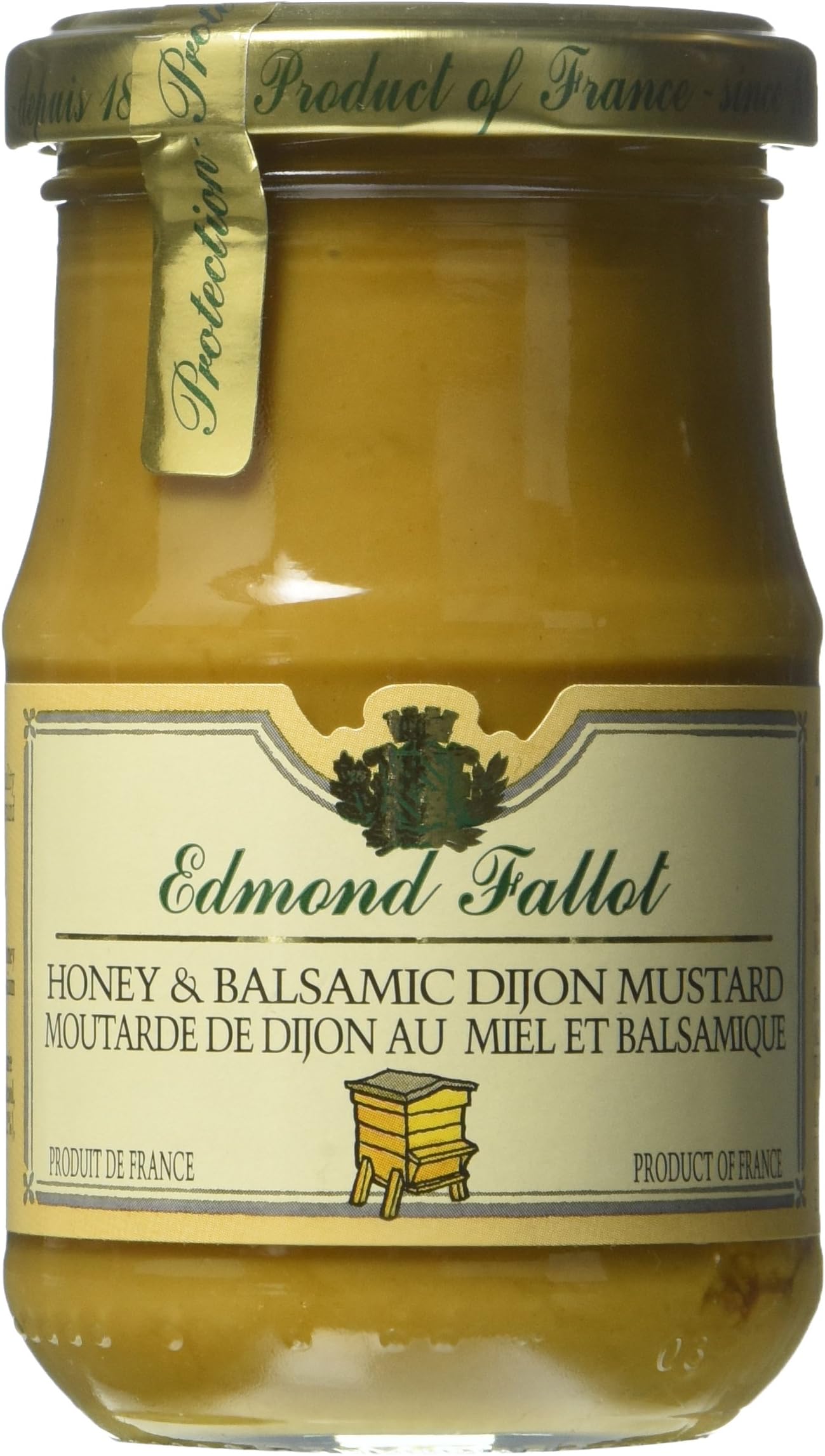 Honey Balsamic Mustard Fallot French Miel et Vinaigre Balsamique Mustard 7.4oz jar, One
