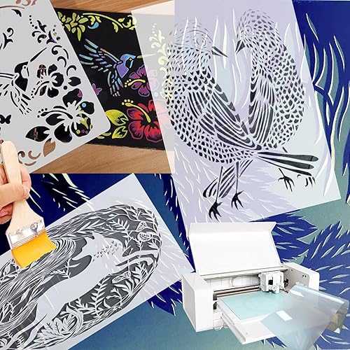 Miniatura 5 de ZHluja 15 hojas de acetato de Mylar de 7.5 mil hoja de 12.0 x 24.0in transparente PET en blanco para Cricut, Silhouette, Craft Template Material