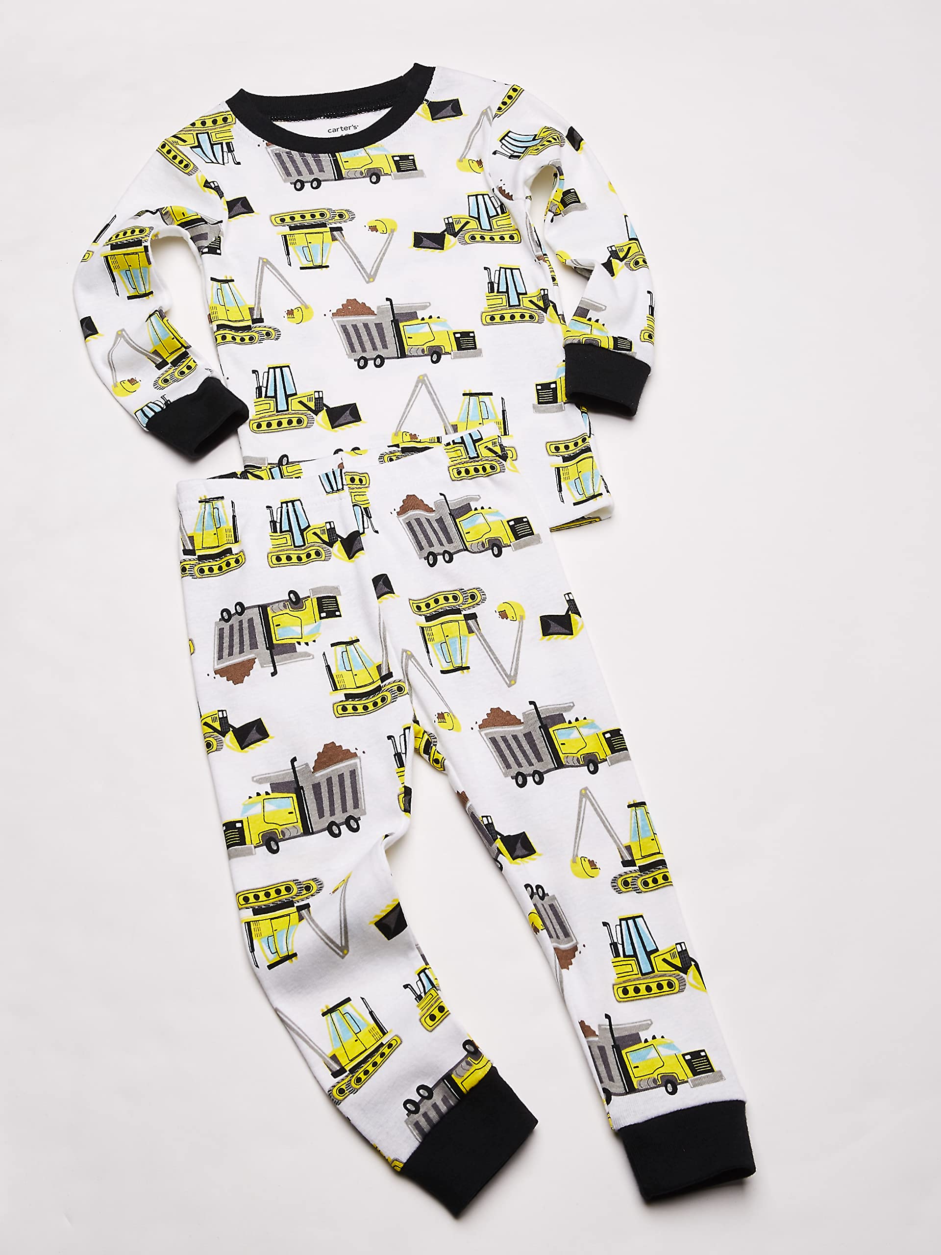 Carter's Boys' 5-Piece Cotton Snug-Fit Pajamas, Construction, 9 Months