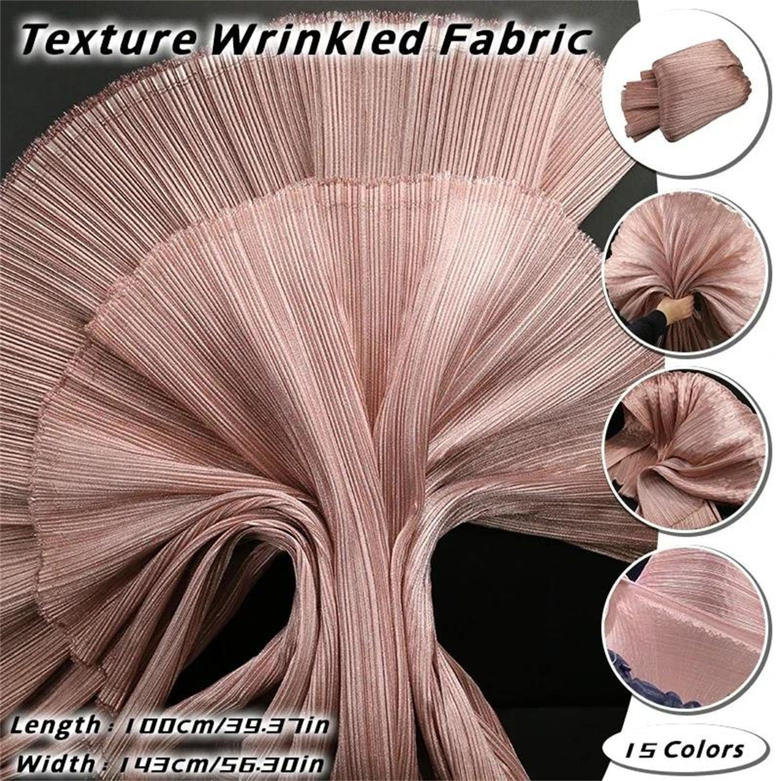 Tissu en Organza Transparent, Tissu plissé métallisé 99 cm × 142, tissu transparent for la décoration de mariage, confection robes et autres créations(7)