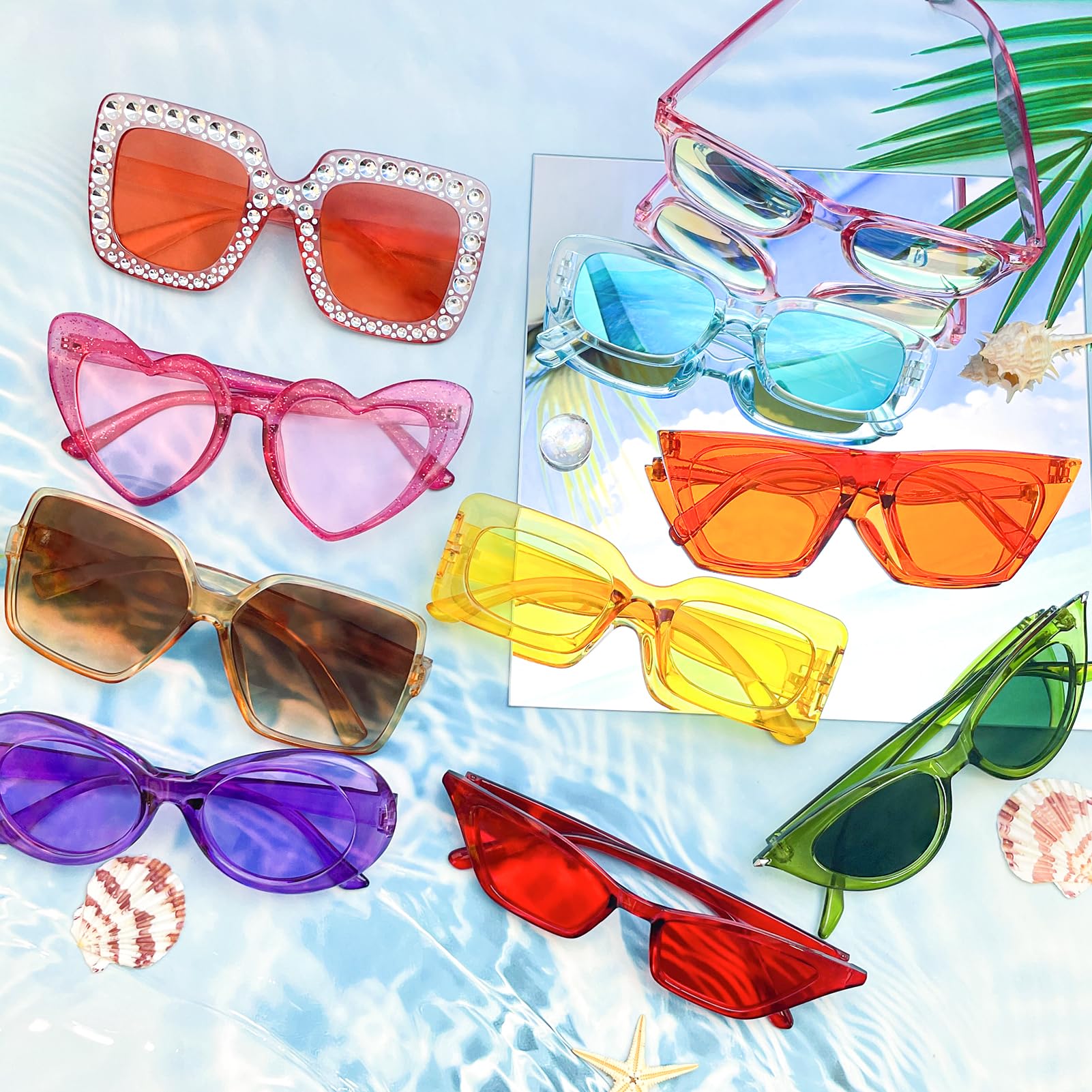 Amazon.com: Geopty 10 Pack Colorful Party Sunglasses for  display picture 3