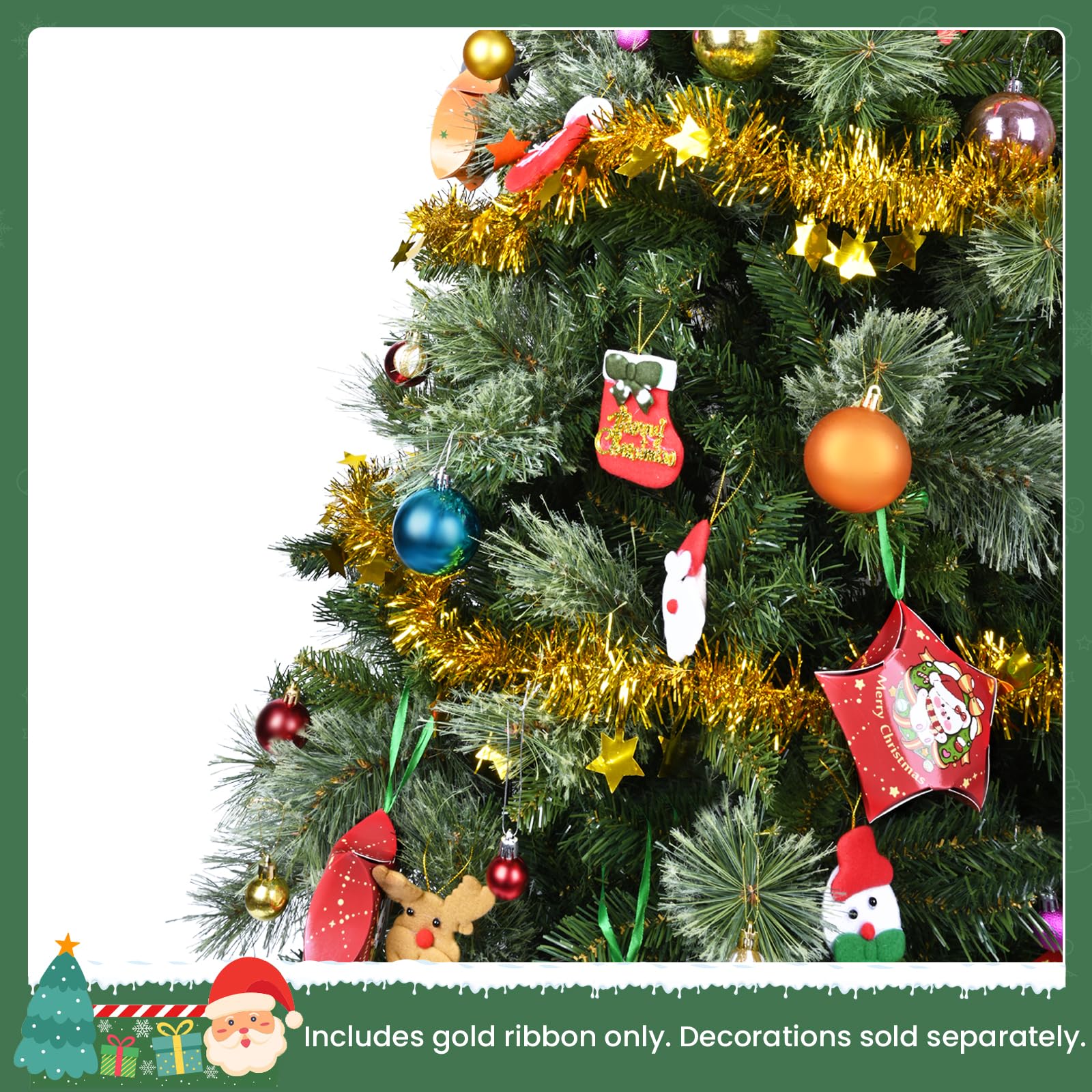 YEAUPE PRO Sapin de Noël Artificiel en PVC 160cm avec 800 Pointes, 3 Parties pour Montage Facile, Compact, Support Métallique