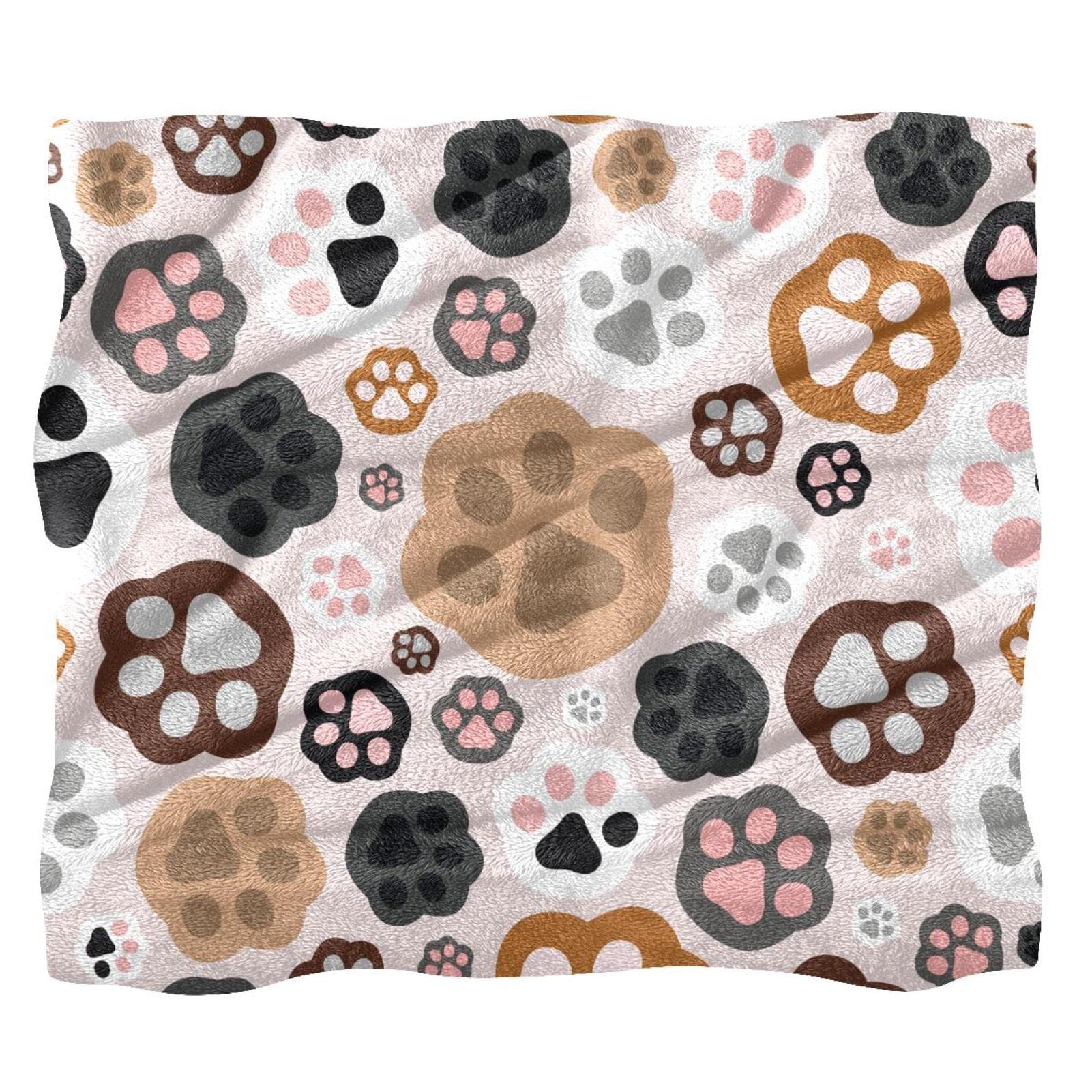 Couvertures chaudes et douces en microfibre isolante patte de chat