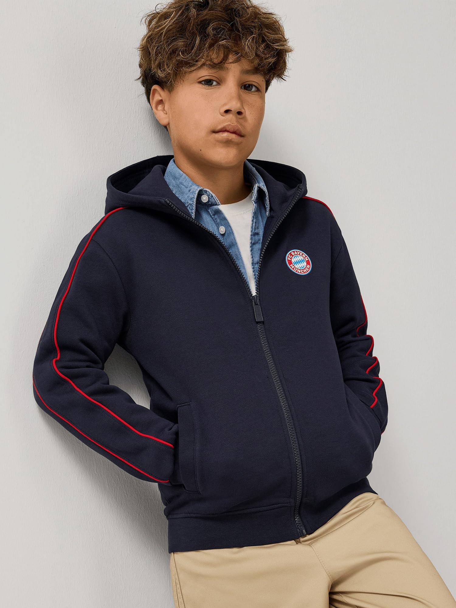 FC Bayern München | Zip-Hoodie Essentials | Kinder | Navy