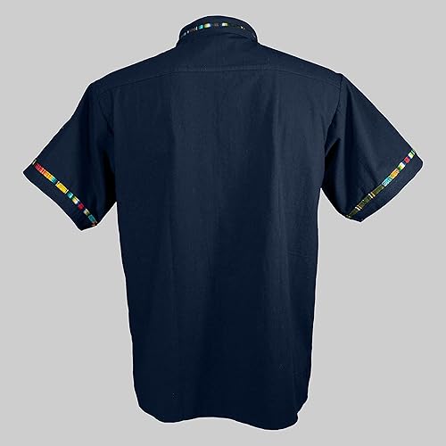 Miniatura 4 de Camisas de guayabera mexicana de manga corta para hombre, hechas en México, varios colores