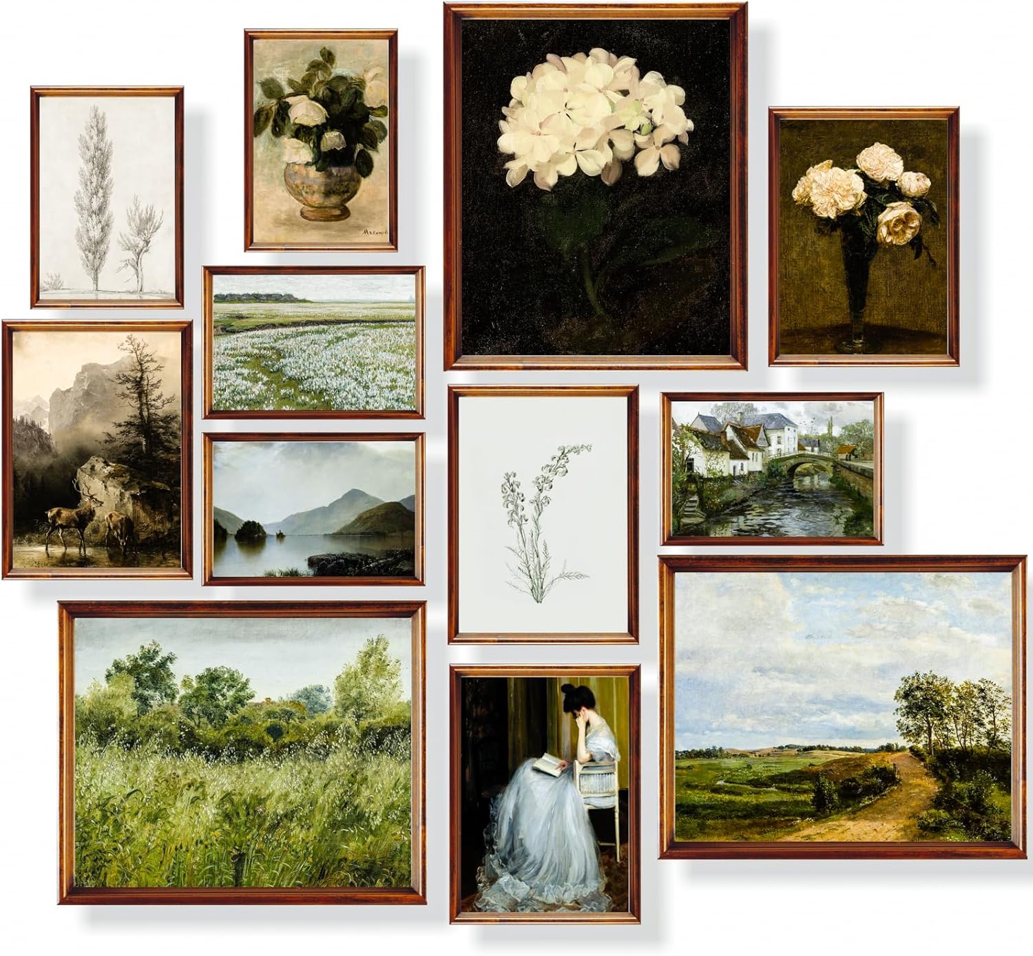 dazongweihan 12 PCS Vintage Wall Art Decor,Vintage Posters