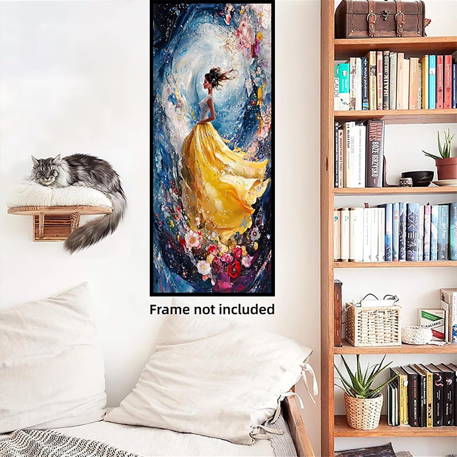 Malen Nach Zahlen 50x150cm Leinwand Schönheit Malen Nach Zahlen Erwachsene mit Ohne Rahmen, DIY Kreativ Set für Erwachsene mit Pinseln und Acrylfarbe, Zimmer Deko Frauen 1 Landschaft Geschenk, P0M-413