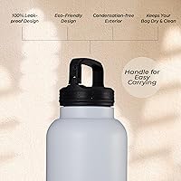 Vista 7 de Insulated 32oz Stainless Steel Dog Water Bottle with Food & Water Bowls, Leak-Proof Pet Travel Dispenser for Dogs, Portable for Hiking, Walking