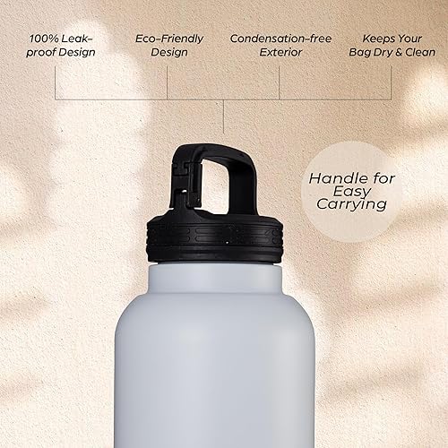 Miniatura 7 de Botella de agua aislada de acero inoxidable de 32 onzas con cuencos de comida y agua, dispensador de viaje para mascotas a prueba de fugas para