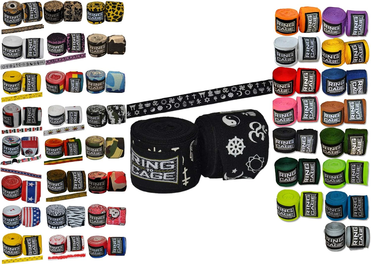 Ring to Cage Mexican Stretch Boxing MMA Handwraps 4 Sizes and 46 Colors : Sports & Outdoors