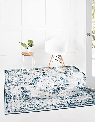 Miniatura 44 de Rugs.com - Alfombra de la colección Monte Carlo, alfombra de 4 x 6 pies de color azul medio perfecta para salas de estar, comedores grandes y