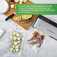 Vista 5 de FoodSaver PowerVac Sellador al vacío compacto de acero inoxidable y negro de almacenamiento vertical VS0150 Preserva la frescura, reduce
