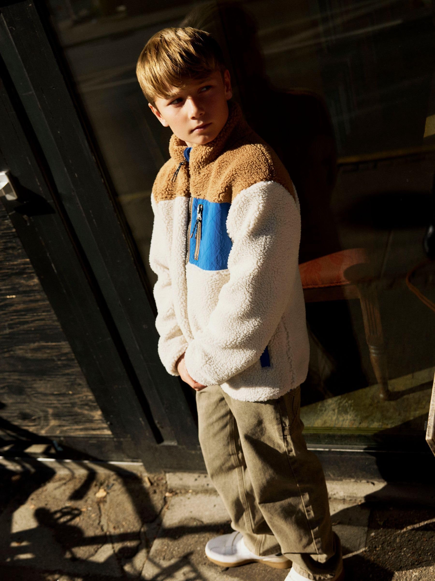 NAME IT Boy Teddyjacke Colorblock-