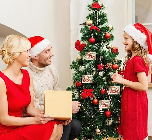 Miniatura 9 de JUESMOS Marco de fotos de adorno de Navidad 2023, adornos de Navidad familiares para decoración del árbol de Navidad, marco de fotos personalizado,