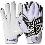 Franklin Sports NFL New Orleans Saints Youth Football Receiver Gloves - X-Small/Small
