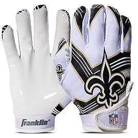 Franklin Sports NFL New Orleans Saints Youth Football Receiver Gloves - X-Small/Small