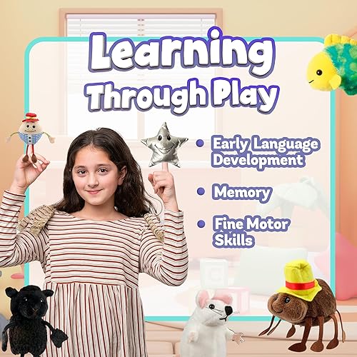 Miniatura 4 de The Puppet Company Juego de historias tradicionales para niños, libro de rimas y marionetas de dedo