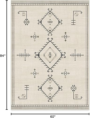 Miniatura 10 de RUGGABLE Damali - Alfombra lavable perfecta para sala de estar, dormitorio, cocina, apta para mascotas y niños, resistente a las manchas y al agua,
