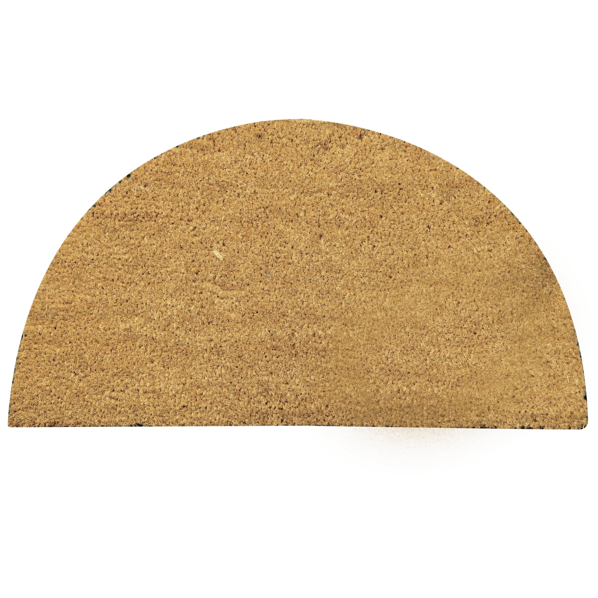 Comart - Zerbino Natural in Cocco - 40x70 cm - Zerbino per Ingresso Esterno e Interno - Fondo in PVC Antiscivolo - Tappeto Fuori Porta - Asciugapassi Facile da Pulire e Resistente - Mezzaluna