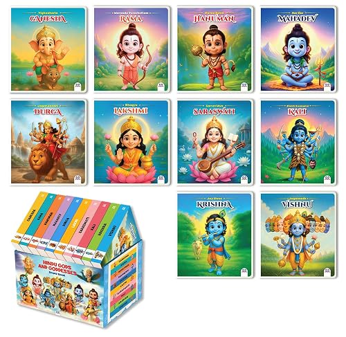Mythology Board Books for Kids | My First Library of Hindu Gods and Goddesses [10 Books] | Best Selling Tales from Indian Mythology - Ramayan, Mahabharata, Bhagavad Gita, Krishna, Hanuman, Ganesha