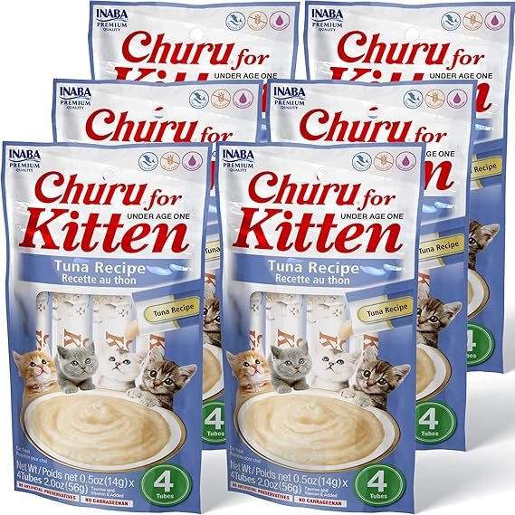 INABA Churu for Kittens, GrainFree Creamy, Purée Lickable