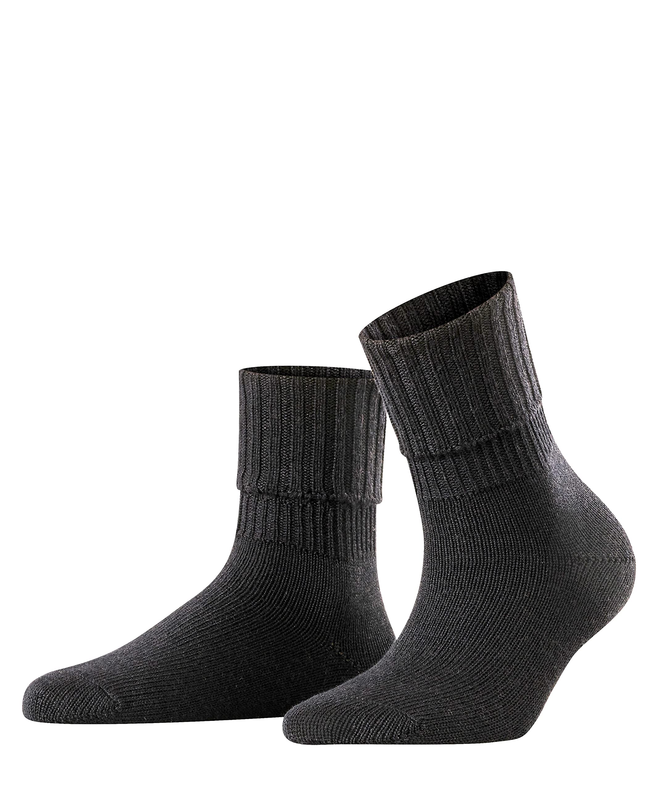 FALKE Women's Striggings Rib W So Wool Plain 1 Pair Socks, Black 3009, 5.5-8