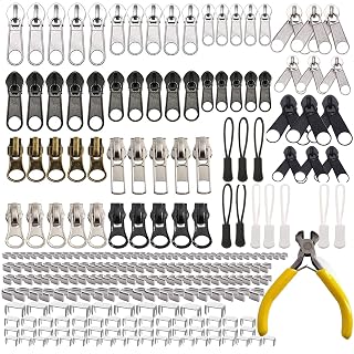Meikeer 252Pcs Zipper Repair Kit Replacement Pulls Bags Jackets Luggage