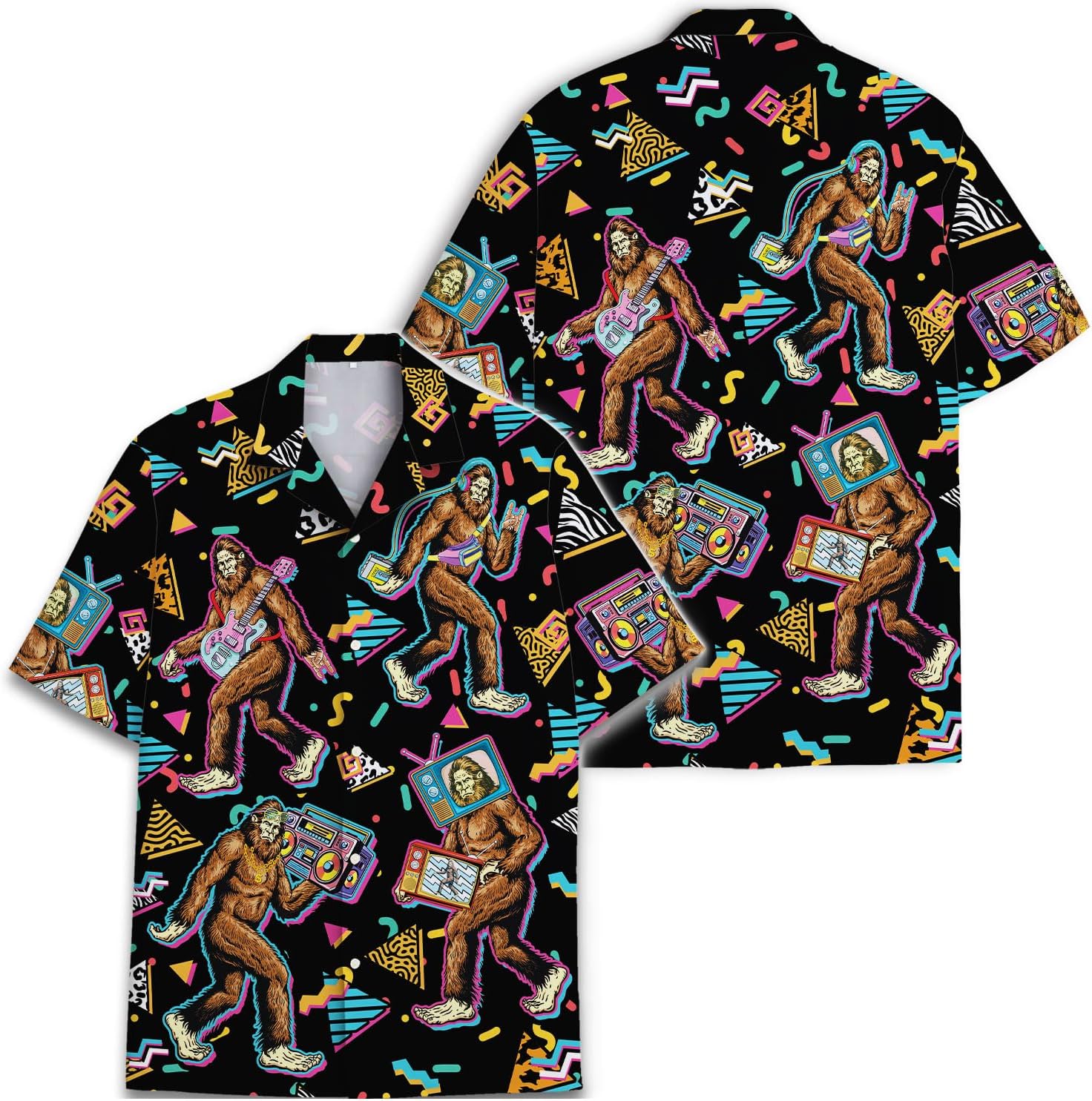 Funny Colorful Hawaiian Shirt for Men Mens Casual Animals Mens Hawaiian Shirts Short Sleeve Button Down Shirt Men
