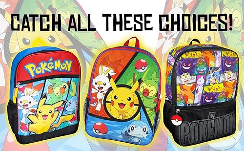 Miniatura 5 de Bioworld Pokemon Sword and Shield Starters - Mochila moldeada de 16 pulgadas