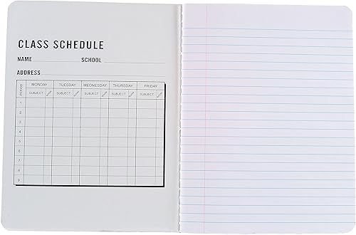 Miniatura 2 de three leaf 100 hojas de cuaderno de composición con rayas anchas de 9-34 x 7-12 pulgadas, paquete de 1, cuaderno de escritura, suministros escolares