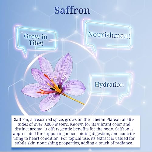 Miniatura 3 de CheezhengHimalaya - Barra de jabón de hierbas hidratada para piel con hialuronato de sodio, infundida con extracto de azafrán natural tibetano para