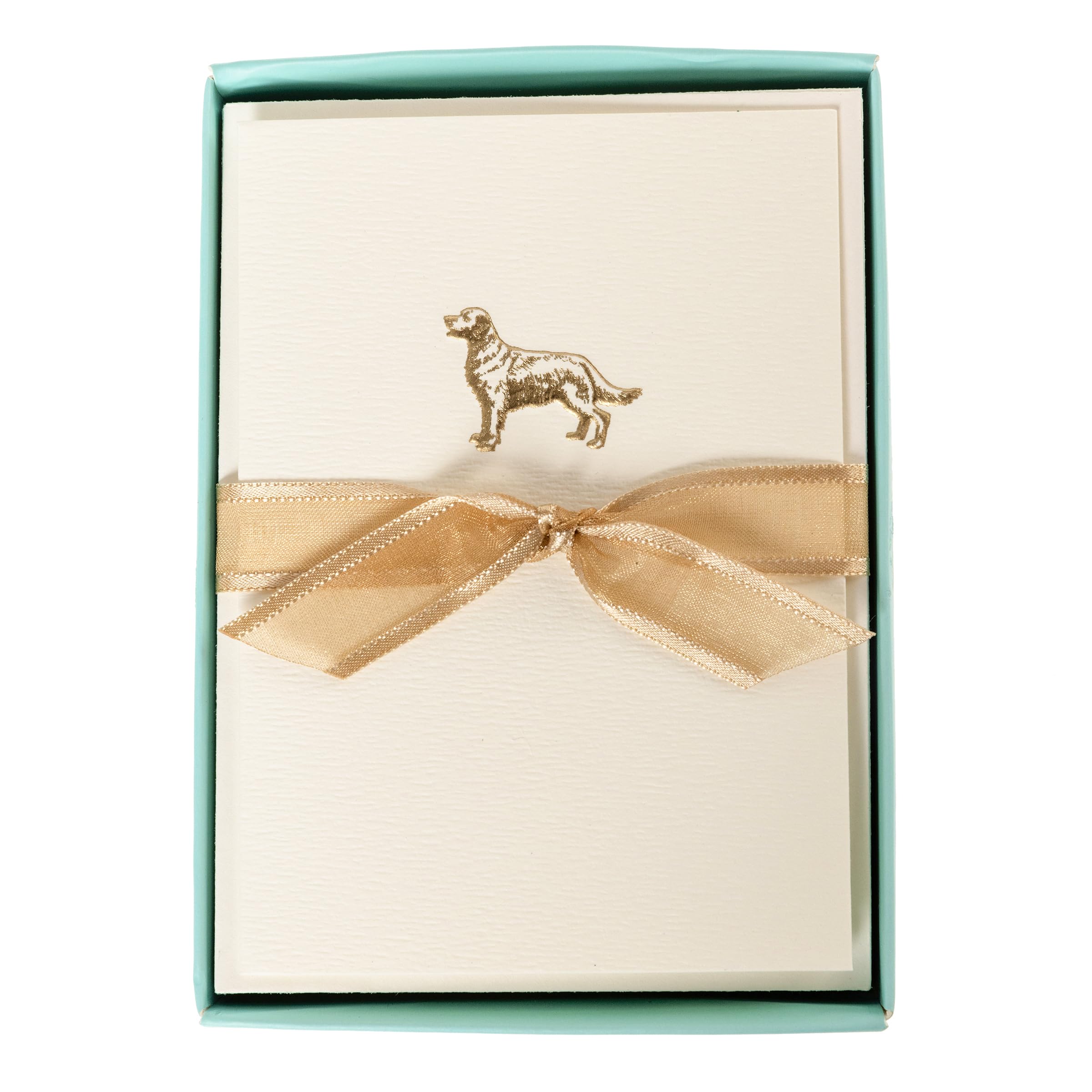 Graphique Golden Retriever La Petite Presse Notecards - 10 Embossed Cards