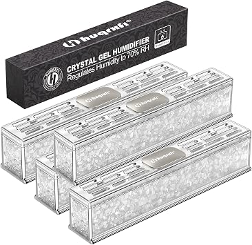 Pre-Filled Cigar Humidifier 4-pack Ready-to-Use Crystal Gel Humidifier, Cigar Humidor Accessories, Maintains Ideal 65-70% Cigars Humidity