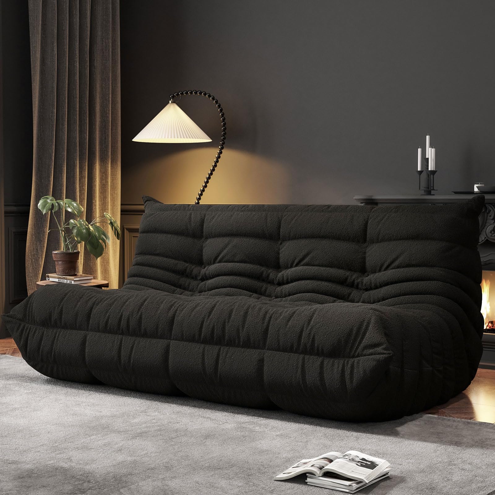 Camillas para sala de estar, sofá pequeño de 65 pulgadas, silla de lectura de espuma viscoelástica, silla de suelo, material de peluche suave, sillas de puf para adultos, cómodas sillas de rincón de