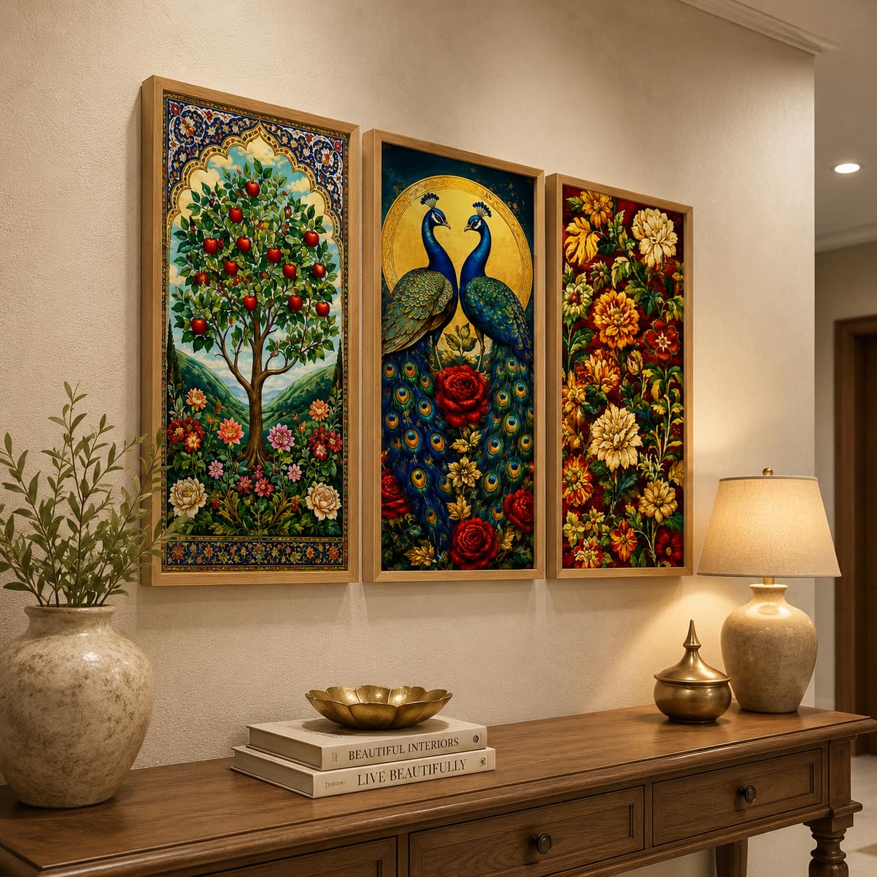 Vintage Botanical Wall Art Set - 3 Paintings -3 Vintage Botanical Wall Art Set - 3 Paintings -3