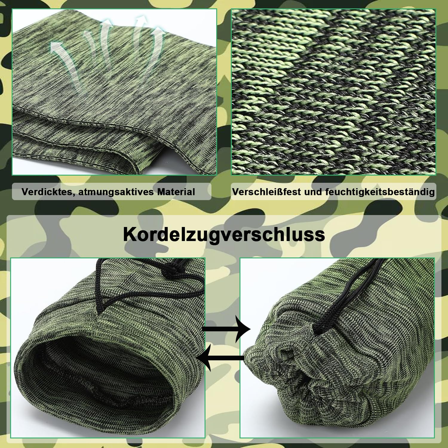 4 Stück extra Dicke Waffensocken für Gewehre und Schrotflinten, 140 cm lang, silikonbeschichtet