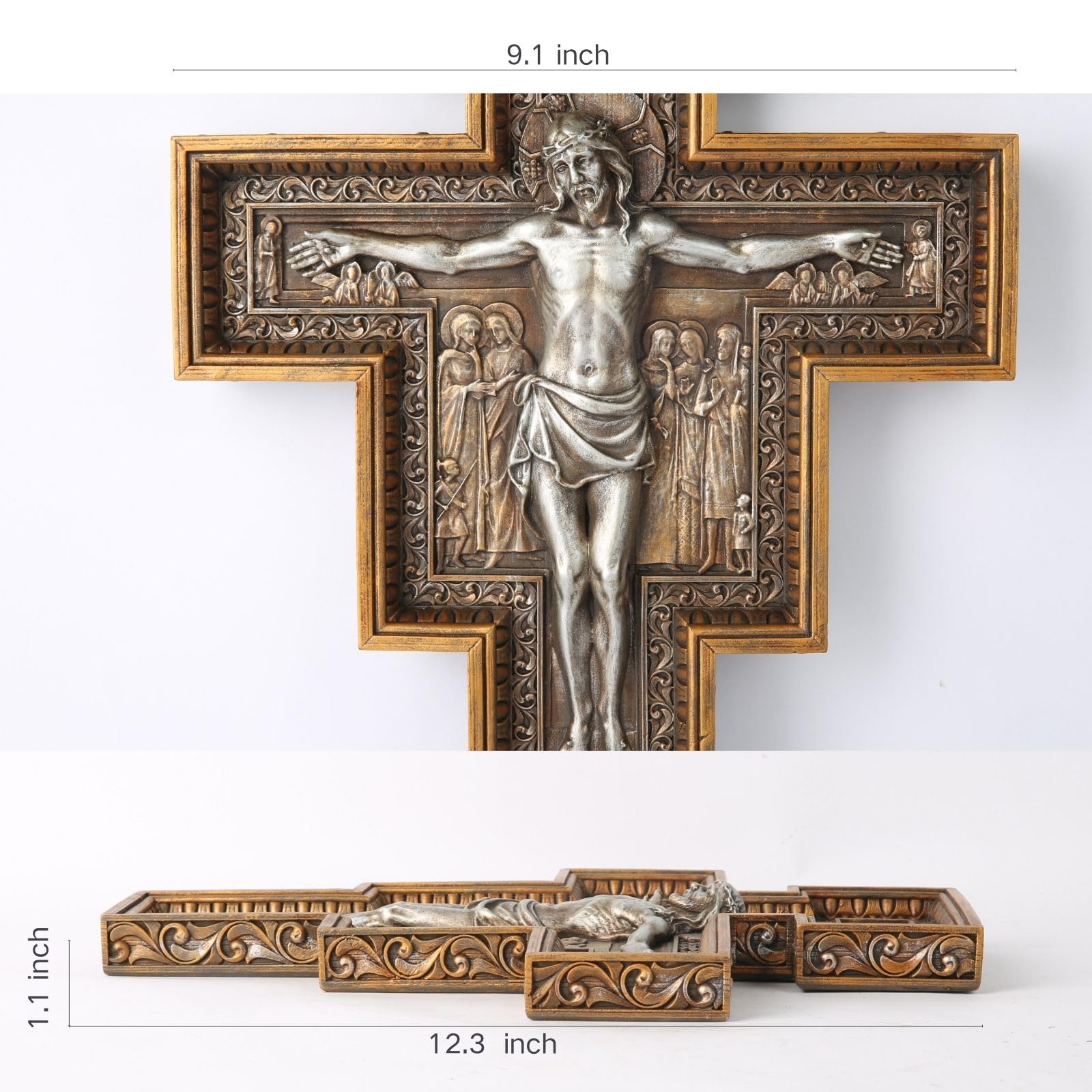 Amazon.com: BC Catholic San Damiano Crucifix Cross, Jesus Christ