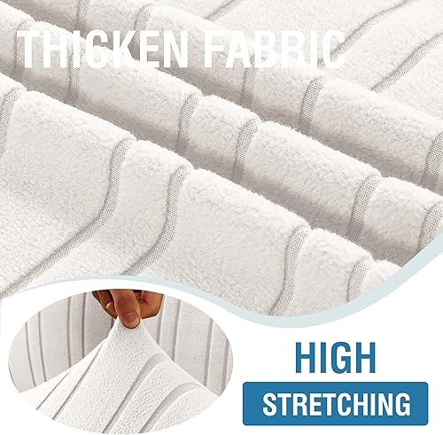 Miniatura 3 de H.VERSAILTEX Fundas para silla de alta elasticidad, funda de sofá de 1 pieza, funda de sofá antideslizante con parte inferior elástica, fundas para