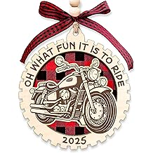 Motorcycle Christmas Ornament 2025, Wooden Motorcycle Ornaments for Christmas Tree Decor, Cool Ornaments for Men, Unique Ornament - Motocross Gifts for Men