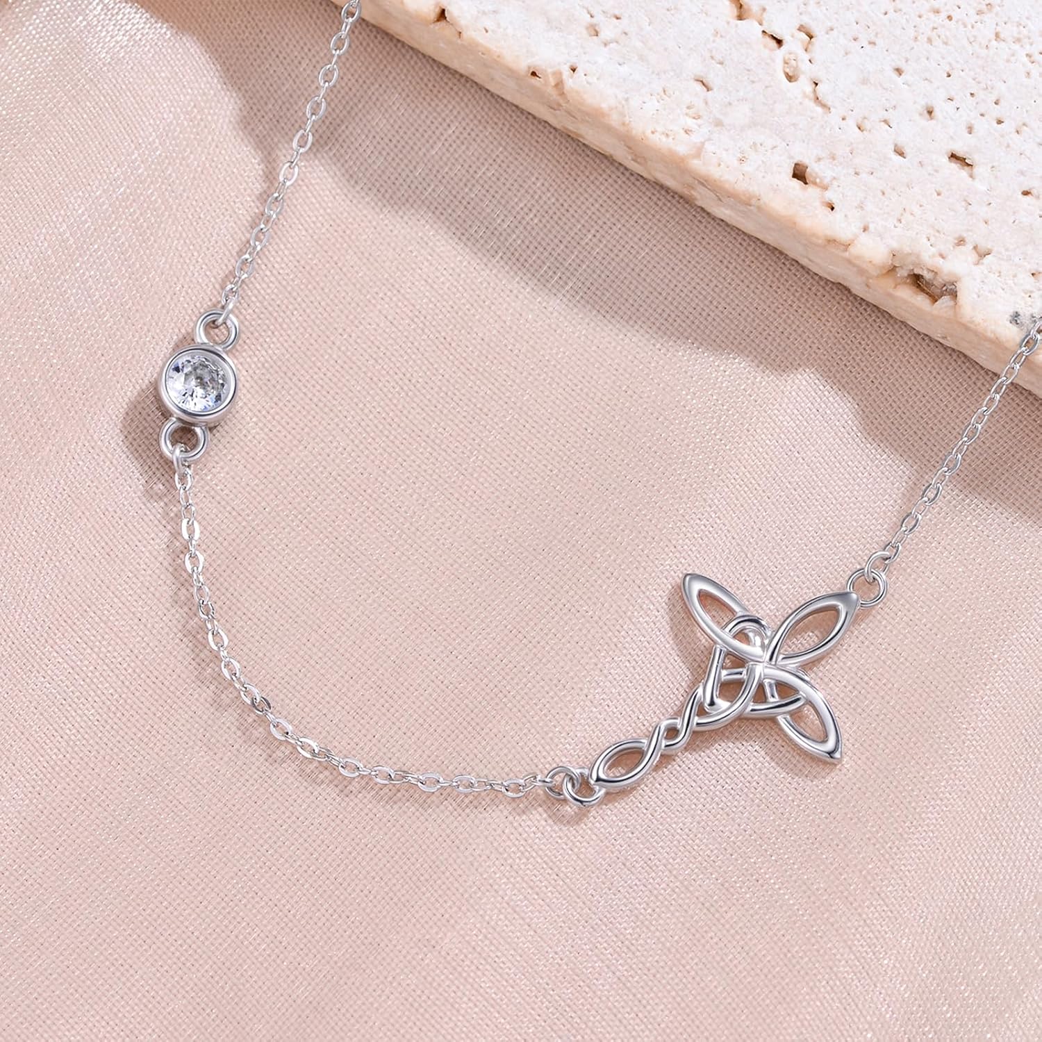 Cross Necklace for Women 925 Sterling Silver Cross Pendant Religious Christian Jewelry Faith Easter Gifts for Wife - Image 2