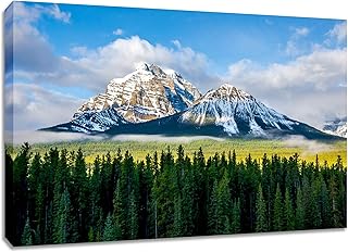 Rocky Mountain Canvas Wall Art Banff Alberta Photography Print.