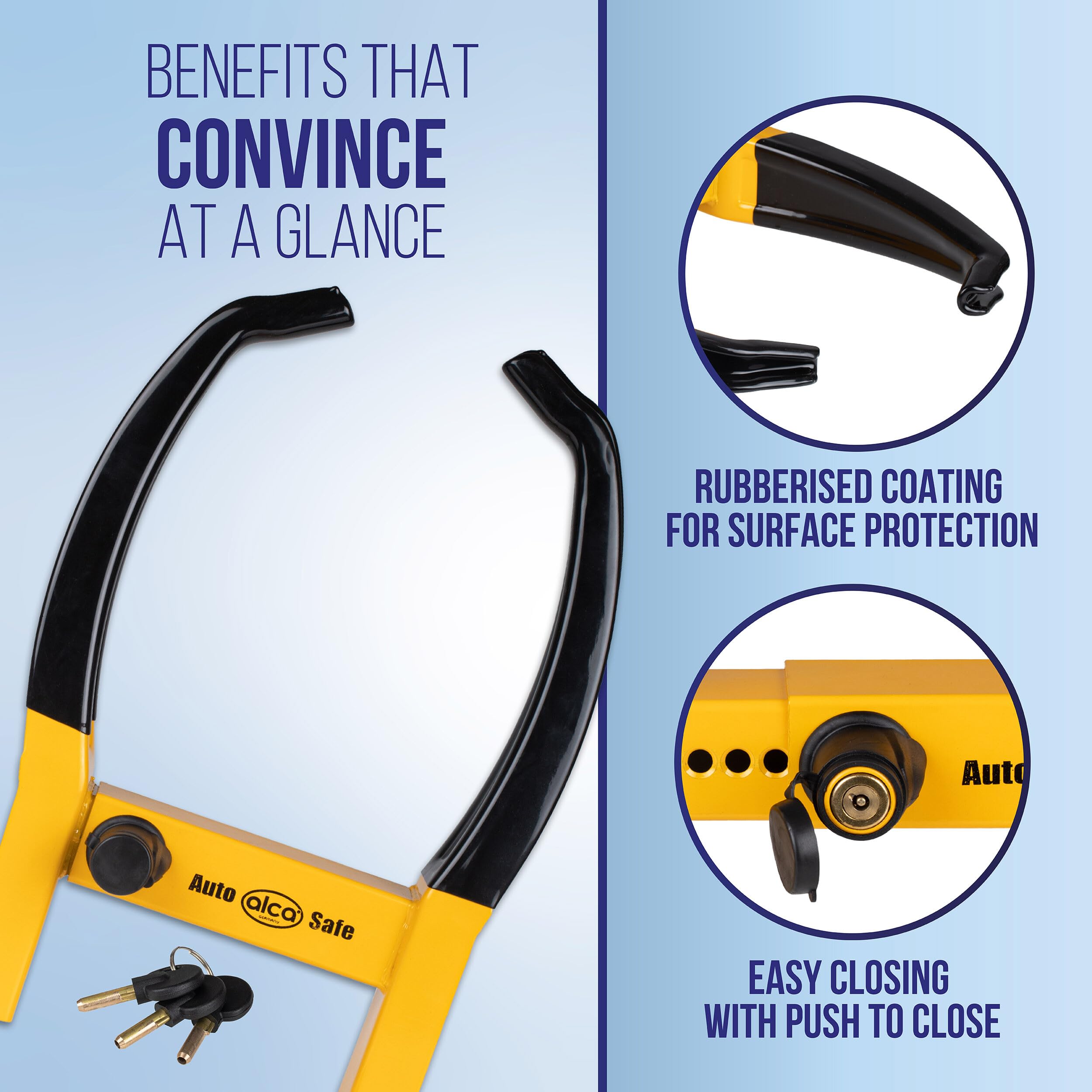 ホイールロック盗難防止alca Power Block 180mm-260mm ホイールロック盗難防止alca Power Block 180mm-260mm Amazon