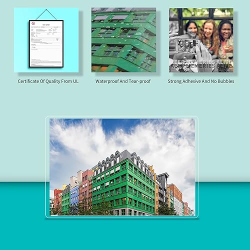 Miniatura 9 de Binditek Bolsas de laminación térmicas, hojas de laminado de 5 mil, 2.5 x 4.25 pulgadas, insignia de identificación sin clip, ultra transparentes,