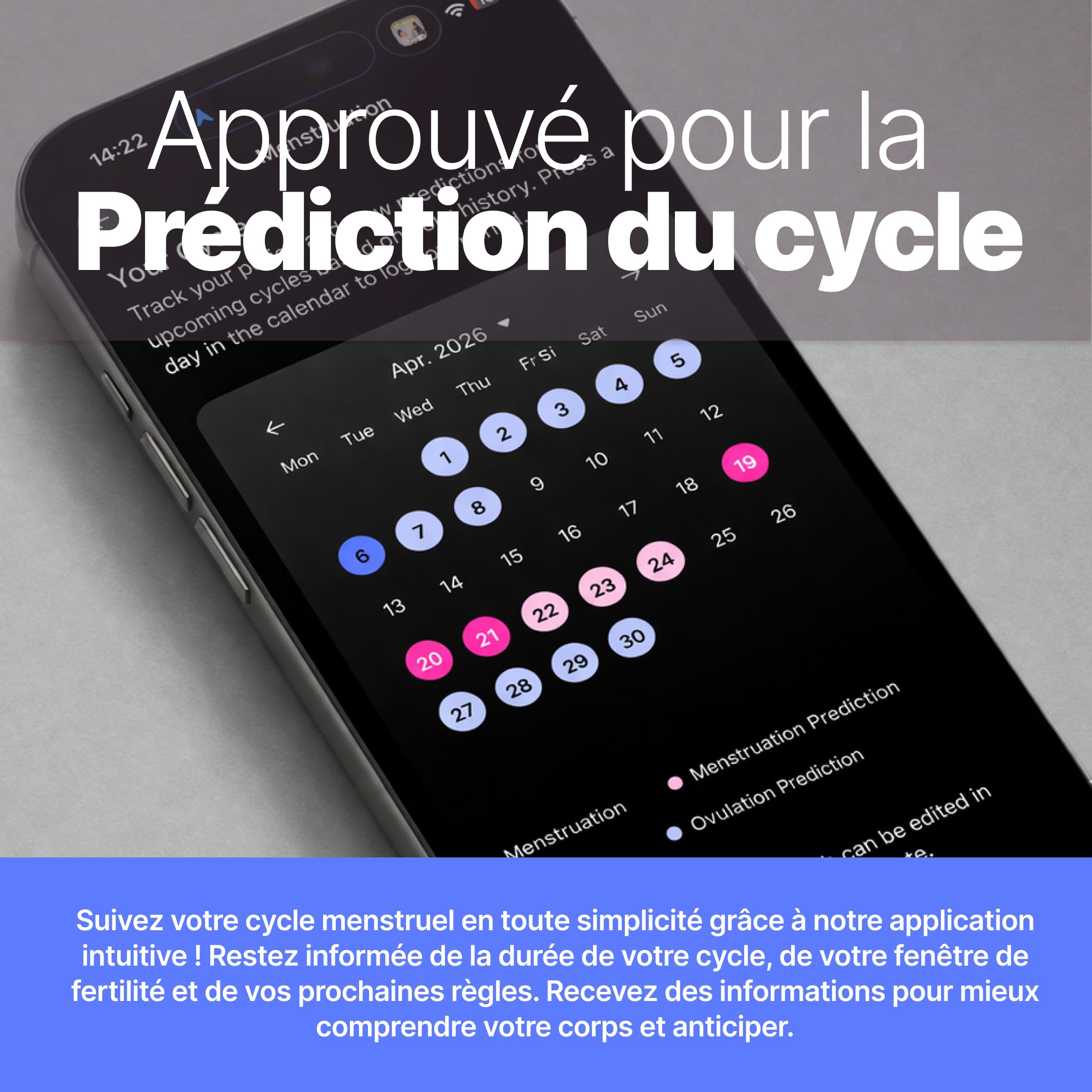 HAALE Bague Connectée Tracker Fitness Acier Inoxydable Homme Femme | Bluetooth 5.0 vers Android et iOS; étanche IP68; suit sommeil, stress, cycle menstruel; inclut l'appli HAALE gratuite