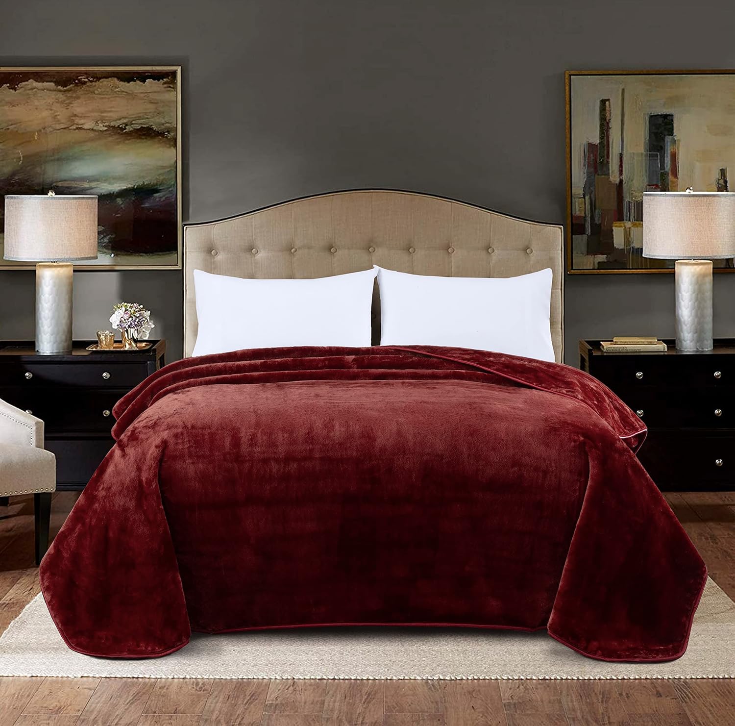 Chezmoi Collection Heavy Single Ply 9 Lbs Korean Style Faux Mink Blanket, 750GSM