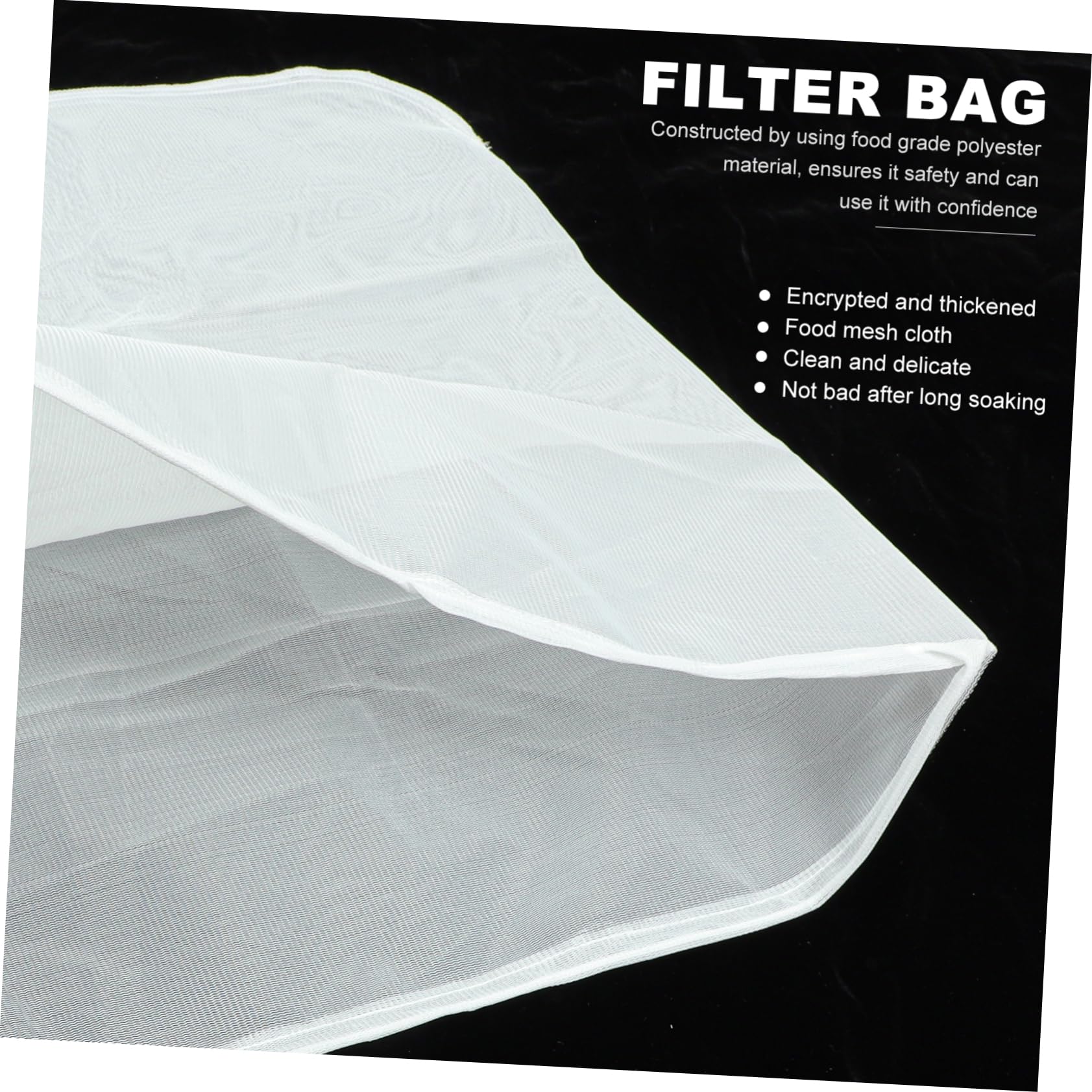 SOLUSTRE Reusable Fine Mesh Filter Bag with Drawstring for Straining Juices Nut Milk and Homemade Drinks Food Grade Polyester